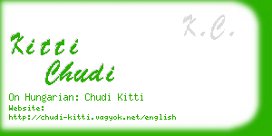 kitti chudi business card